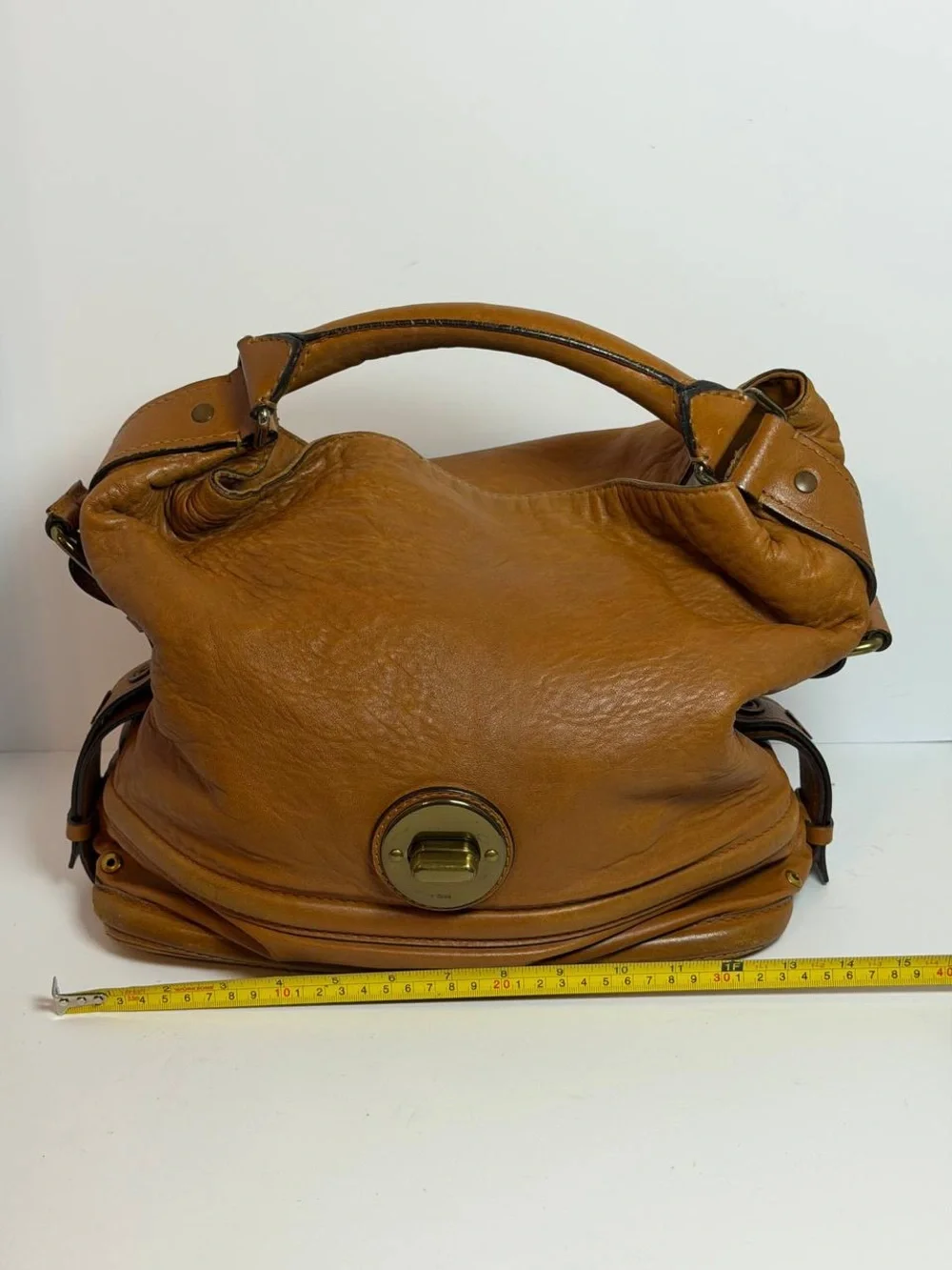Chloe Ava East-West Brown Leather Hobo Satchel Bag